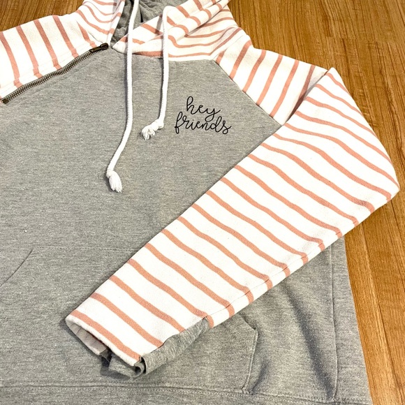 Hey Friends(featured on Drew Barrymore Show)Double Hooded Sweatshirt & tee. - Picture 4 of 14